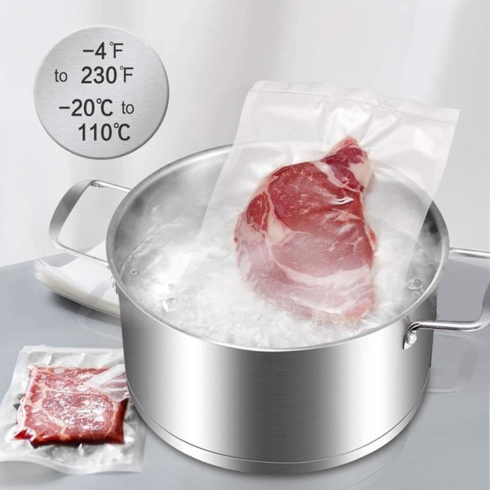 Sacs Sous Vide Alimentaire 20x30 cm 200 Sachets pour Machine Sous Vide -  Sacs à Faire le Vide d'air Gaufrés pour la A29 - Cdiscount Maison