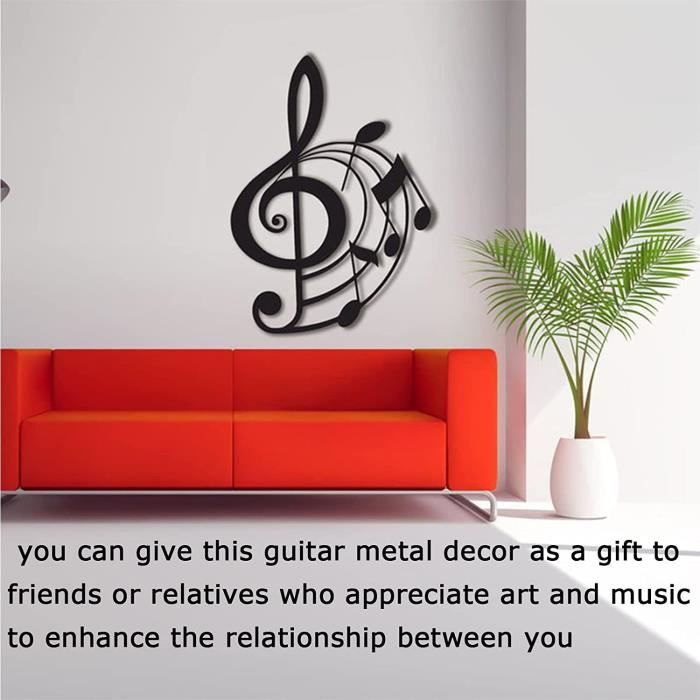 Décoration murale et décoration murale en métal personnalisé, cadeau de  notes de musique personnalisées, cadeau pour musicien, cadeau pour  professeur