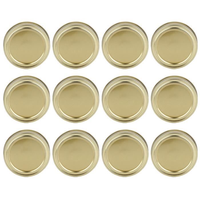 Lot De 20 Couvercles Pour Bocaux Mason à Ouverture Large De 80 Mm - Argenté Et Blanc, Hermétiques, Va Au Lave-vaisselle - 8