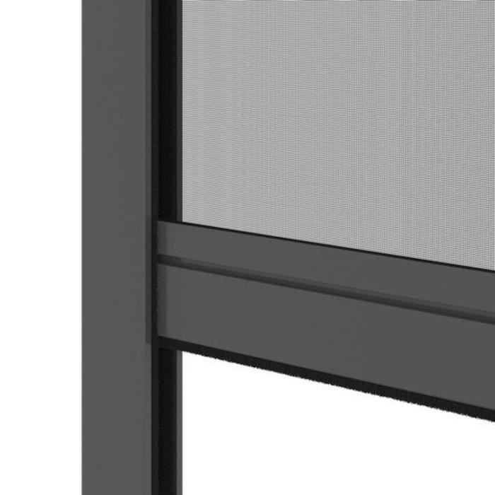 Moustiquaire enroulable en alu pour fenêtre - Gris anthracite - L80 x H130cm