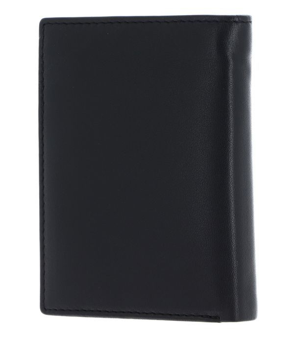 HUGO BOSS Porte-cartes pliable Classique Noir 8 compartiments Cuir de vache Unisex-Adultes