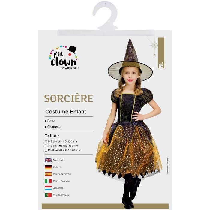 Achat Déguisement De Sorcière Cuca Orange Pour Fille | Costumalia By Monsieur Deguisement