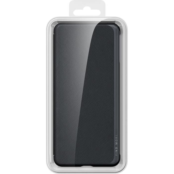 Coque Livre à Clapet Pour Oppo Find X5 - Modèle Bookstyle, Couleur Noire, Protection Complète