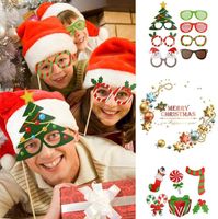 BJ-SHOP Accessoires De Fête Photobooth, Accessoires De Photo De Noël Photomaton Amusant De 35 Pièces Fournitures De Décoration De Fête De Noël