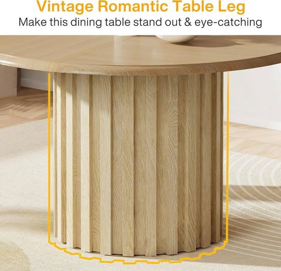 Tribesigns Table De Salle à Manger Ronde Pour 2 à 4 Personnes Petite Table De Cuisine Avec Pieds En Bois Massif 99143535