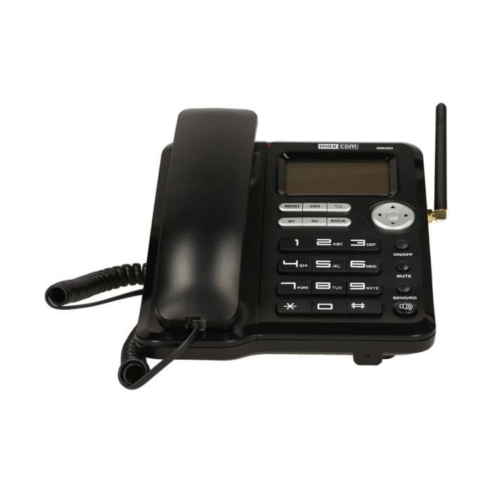 Téléphone Fixe Avec Carte Sim A Technologie Gsm - Noir