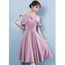 Robe Court Femmes Pour Cérémonie Mariage Cocktail Soirée Rose Wk624