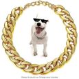 2 pièces de collier de chien chaîne en métal Collier de chien cubain collier de chien personnalisé (36 + 7 cm)-0