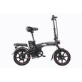Vélo électrique DYU A5 Noir vélo électrique intelligent 14 pouces 350W 7.5Ah 48V détachable-0