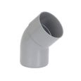 Coude PVC mâle femelle 45° - GIRPI - D : 100 mm - Plastique - Synthétique - Blanc-0