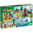 LEGO® 10907 DUPLO Les Animaux du Monde Jouet Éducatif pour Enfant de 2 - 5 ans incluant des figurines, un Avion et 15 Animaux Duplo-0