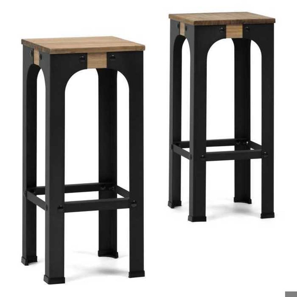 Lot de 6 Tabourets de bar - industriel vintage bois et métal Lot de 6 Tabourets de bar - industriel vintage bois et métal