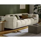 LISA DESIGN Ray - canapé droit 3 places en tissu texturé - Beige