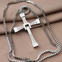 The Fast And The Furious Dominic Toretto Cross Collier Chaine et Pendentif Silver Haute Qualité 