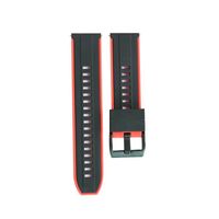 Blackview 22mm Bracelet de Montre Rechange Silicone Boucle Ardillon Watch Strap Générique compatible avec Blackview X5 Rouge Noir