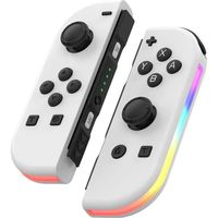Manette compatible avec Nintendo switch, Manette sans fil Bluetooth Joy-Con Contrôleurs Gamepad (contrôleur non officiel) - BLANC