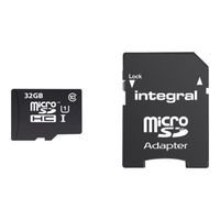 Carte mémoire flash INTEGRAL pour smartphone et tablette - Micro SD - 32 Go - Class 10 - UHS-I