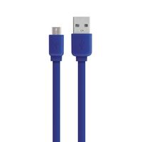 Câble micro USB /USB-A plat  1 m - bleu