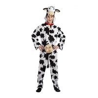 Déguisement de Vache pour homme - Disfrazzes - Modèle adulte - Blanc - Combinaison, queue, sonnaille et capuche