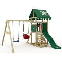 Aire de jeux Wickey DinkyStar avec balançoire, bac à sable, échelle à grimper & accessoires - vert