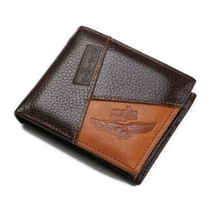 Portefeuille Homme En Cuir Véritable GUBINTU - Marron - Fermeture éclair - Neuf Avec étiquettes