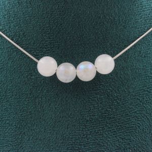 Collier Perles Seraphinite De Russie 8mm - Chaine Acier Inox, Bijou Neuf Avec étiquette