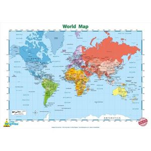 WORLD MAP CARTE DU MONDE  XXL Poster Home Deco Salon 252cmX150 