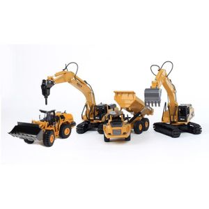 VOITURE - CAMION 4pcs Group2 - pelleteuse mécanique en alliage, modèle échelle 1:50, Bulldozer, jouet, ingénierie, Constructio