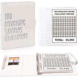 100 Enveloppes Budget Challenge, Classeur Budget Francais A5, 25
