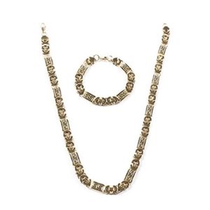 AURSTORE/® bijoux PARURE BRACELET ET CHAINE HOMME FEMME ACIER INOXYDABLE COULEUR BICOLORE Acier inoxydable