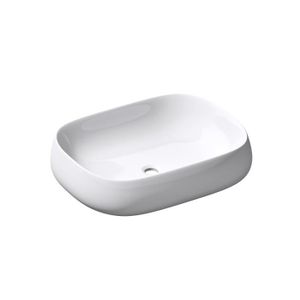 LAVABO - VASQUE Vasque de salle de bains - Mai & Mai - Lave main évier rectangulaire en céramique blanc - Sans trop-plein