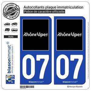 Forever 2 Stickers autocollant plaque immatriculation 07 Ardèche 