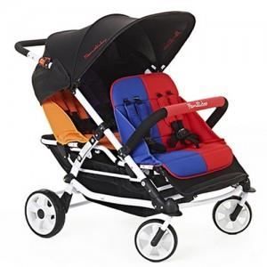 poussette triple multicolore familidoo