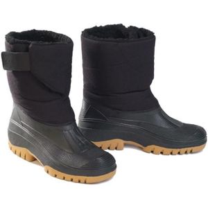 Bottes De Neige Pour Hommes, Bottes D'hiver Larges, Bottes De Neige D'hiver  Isolées Avec Semelle Extérieure En Caoutchouc Antidérapante, Chaussures