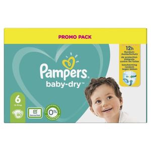 COUCHE Lot de 2 - Pampers Baby-Dry Taille 6 - 80 couches 