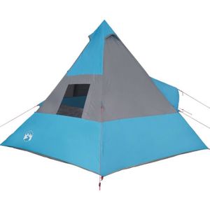 TENTE DE CAMPING BAU Tente de camping tipi 7 personnes bleu imperméable - Pwshymi - JHR19846