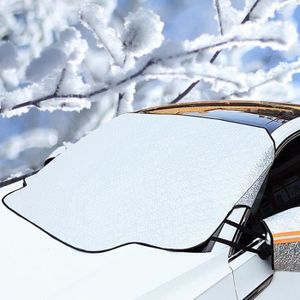 Housse de pare-brise en verre de voiture d'hiver Housse de motoneige Housse  antigel Écran solaire Housse en verre Protection extérieure de voiture  d'hiver