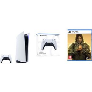 CONSOLE PLAYSTATION 5 PACK Playstation 5 Edition Standard + 2ème manette Blanche + Death Stranding Director's Cut