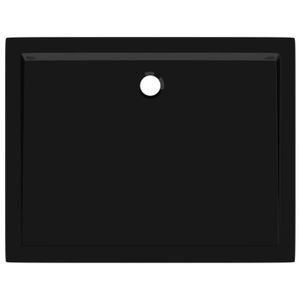 RECEVEUR DE DOUCHE Receveur de douche rectangulaire VINGVO - Noir - 70 cm x 90 cm - Seuil bas - Fibre de verre renforcé