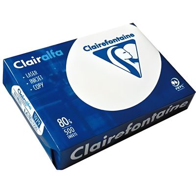 CLAIREFONTAINE RAMETTE CLAIRALFA BLANC A4 80G 500 FEUILLES - Cdiscount  Informatique