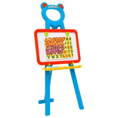 Chevalet 2 En 1 En Bois Pour Enfants – Tableau Magnétique Et Tableau Noir – Hauteur Réglable – Dès 3 Ans – Ejoyous – 65 X 35 X 31 Cm