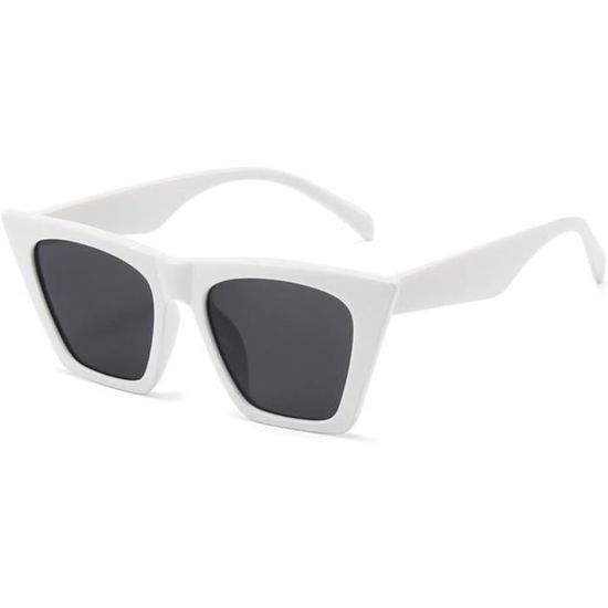 Lunettes De Soleil Rétro Rectangulaires - Vintage - Noir - Protection UV400