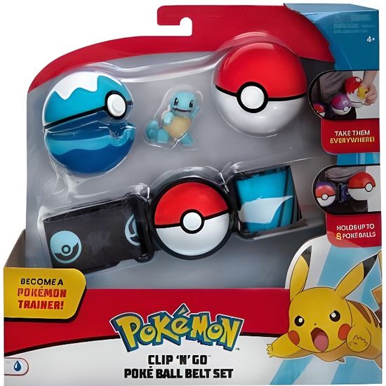 Coffret Pokemon Ceinture Du Dresseur Avec Dive Ball Et pokeball Et Figurine De Carapuce Pokeball Cdiscount Jeux Jouets