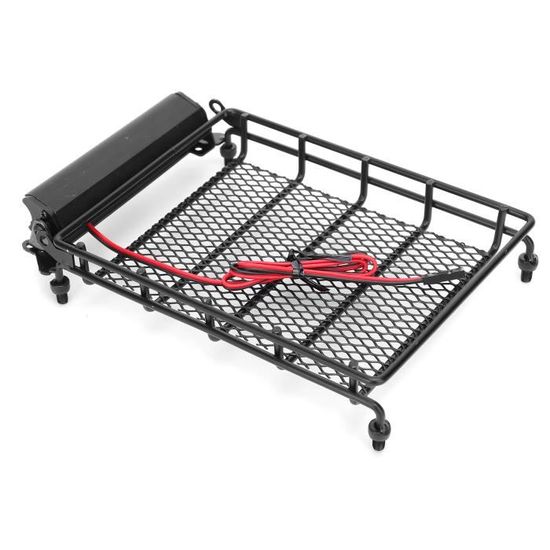 TMISHION Porte-bagages De Toit RC Porte-bagages De Toit Avec Lumières LED Rondes Pour Voiture