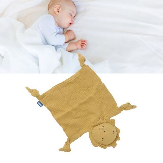 Doudou Elephant Doudou Couverture Personnalisé Avec Prénom - Mousseline Coton Bio 34x34 Cm - Pour Bébé Fille Ou Garçon