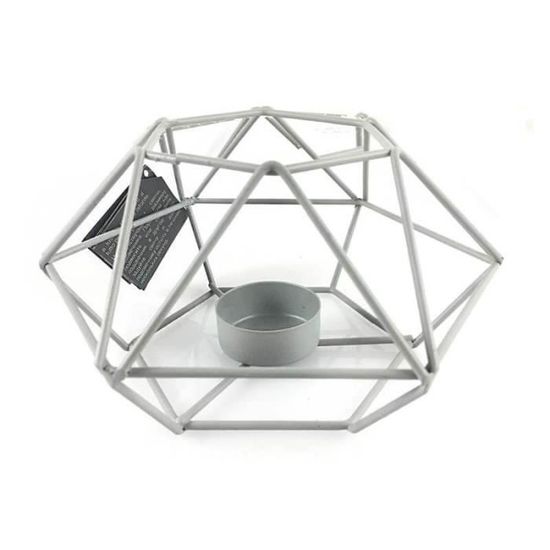 Photophore étoile métallisé or-argent 10 cm