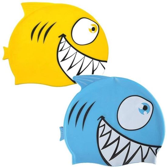 Bonnet De Bain Enfant Poisson Rouge - Design Cartoon, élastique, Confortable, étanche - Pour Piscine, Plage, Natation