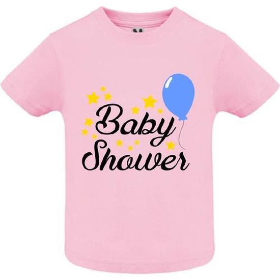 T Shirt Premium Manche Courte Bebe Fille Rose Tshirt Baby Shower Fond Blanc Rose Cdiscount Pret A Porter