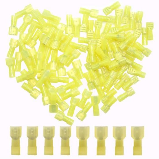 SeKi 14023 Lot De 25 Cosses De Câble Isolées 4,0-6,0mm2 M5 Jaune