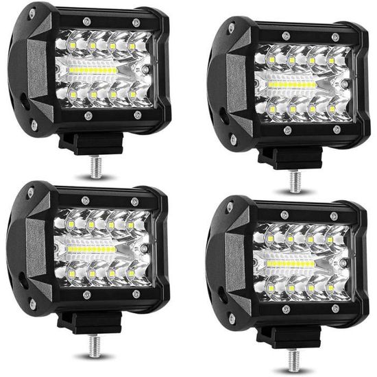 Phare De Travail LED 12V 140W - Lot De 2 - 14000LM, 6000K, IP67 - Pour 4x4, Camion, Tracteur